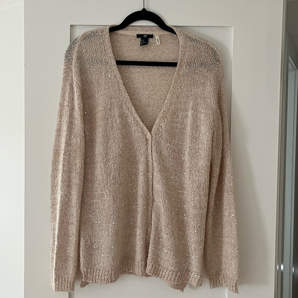 H&M sequin cardigan sweater